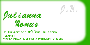 julianna monus business card